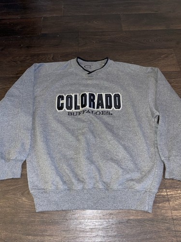 Vintage 90s Colorado Buffaloes Cadre NCAA Sweatshirt Mens XL gray - Picture 3 of 7