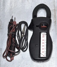 OLDER AMPROBE MODEL RS-3 ROTARY CLAMP METER W/ PROBES & CASE SURPLUS GOOD