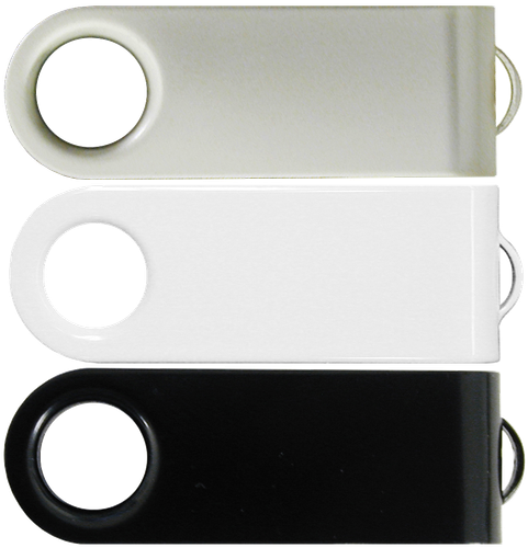 1 GB USB Stick Swivel Navy mit Bügelfarbe schwarz mit Anhänger von USB Germany® - Bild 6 von 6