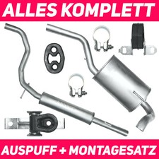 Auspuff für Volkswagen Lupo Seat Arosa 1.0i 37kW 1.4i 44kW Schalldämpferset Kpl.