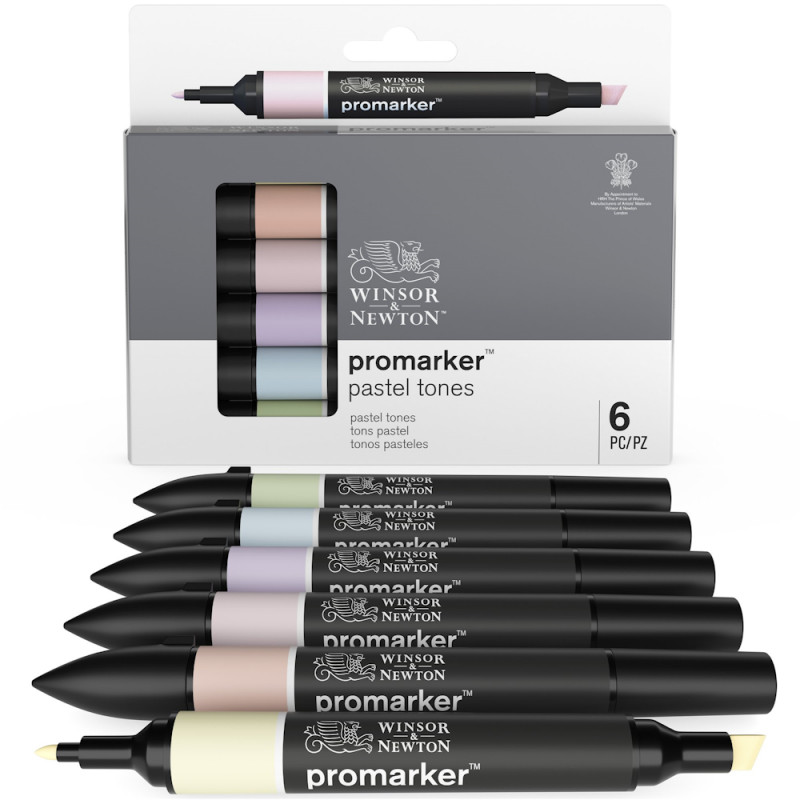 Winsor & Newton Promarker Pastel Tone Set (6pc)