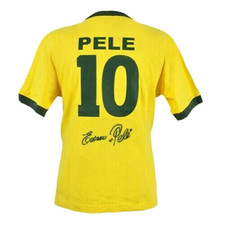 Pele signed Brazil World Cup 70 Shirt Photo Proof Coa Number Holo Full Signature