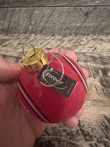 Bola de vidrio atlético Arkansas Razorbacks adorno árbol de Navidad nunca usado - Imagen 4 de 10