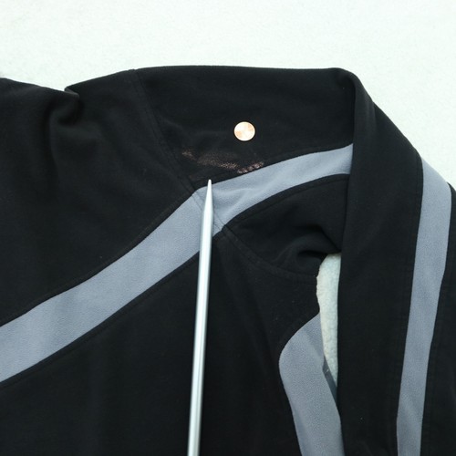 KARBON Jacket Youth Extra Large Gray Black Vented Full Zip Fleece Sweater - Picture 13 of 23