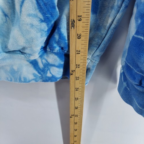 colortone blue hoodie boys size large 14-16 tie dyed sweatshirt pullover - Picture 8 of 10