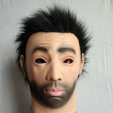 Masquerade Halloween Latex Creepy Man Head Mask Carnival party Roleplay