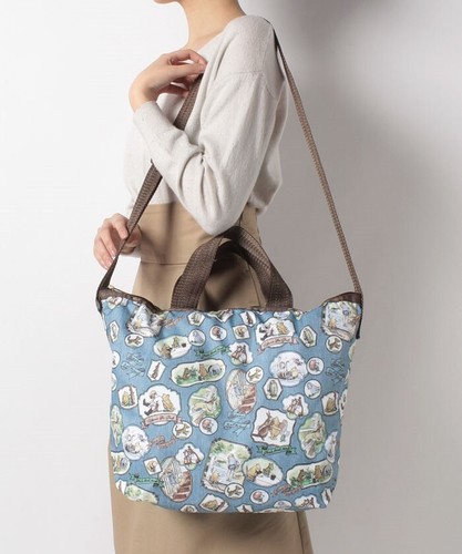 Lesportsac Disney Winnie-the-Pooh Denim U067 Deluxe Easy Carry Tote Bag Purse - Picture 10 of 14