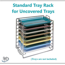 Dental Tray Rack Medical Chromed Steel Instrument 8 Position Or Size B Trays