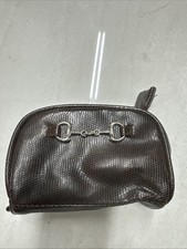 Small Cosmetic Organizer Pouch / Brown