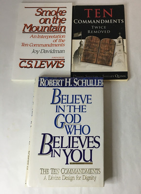 Lot of 3 Books - Ten Commandments - Davidman Schuller Shelteon Quinn