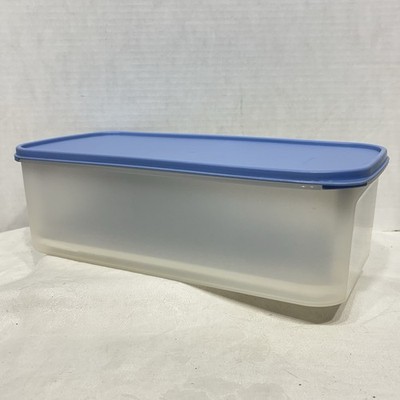 VTG TUPPERWARE Modular Mates Produce Keeper Container Lt Blue Lid & Insert