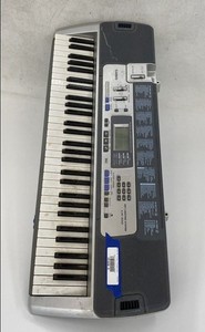 Casio LK-100 Gray 61 Key DC 9V Inputs Musical Instrument Electronic Keyboard
