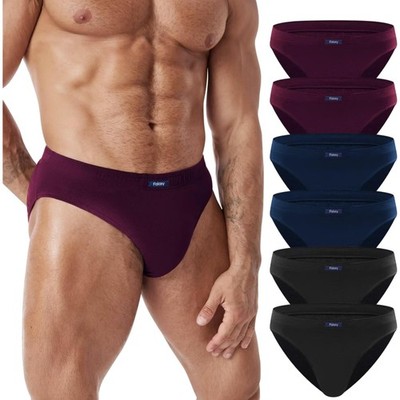 Herren Slip 6er Pack Baumwolle Unterhosen Unterwäsche Basic
