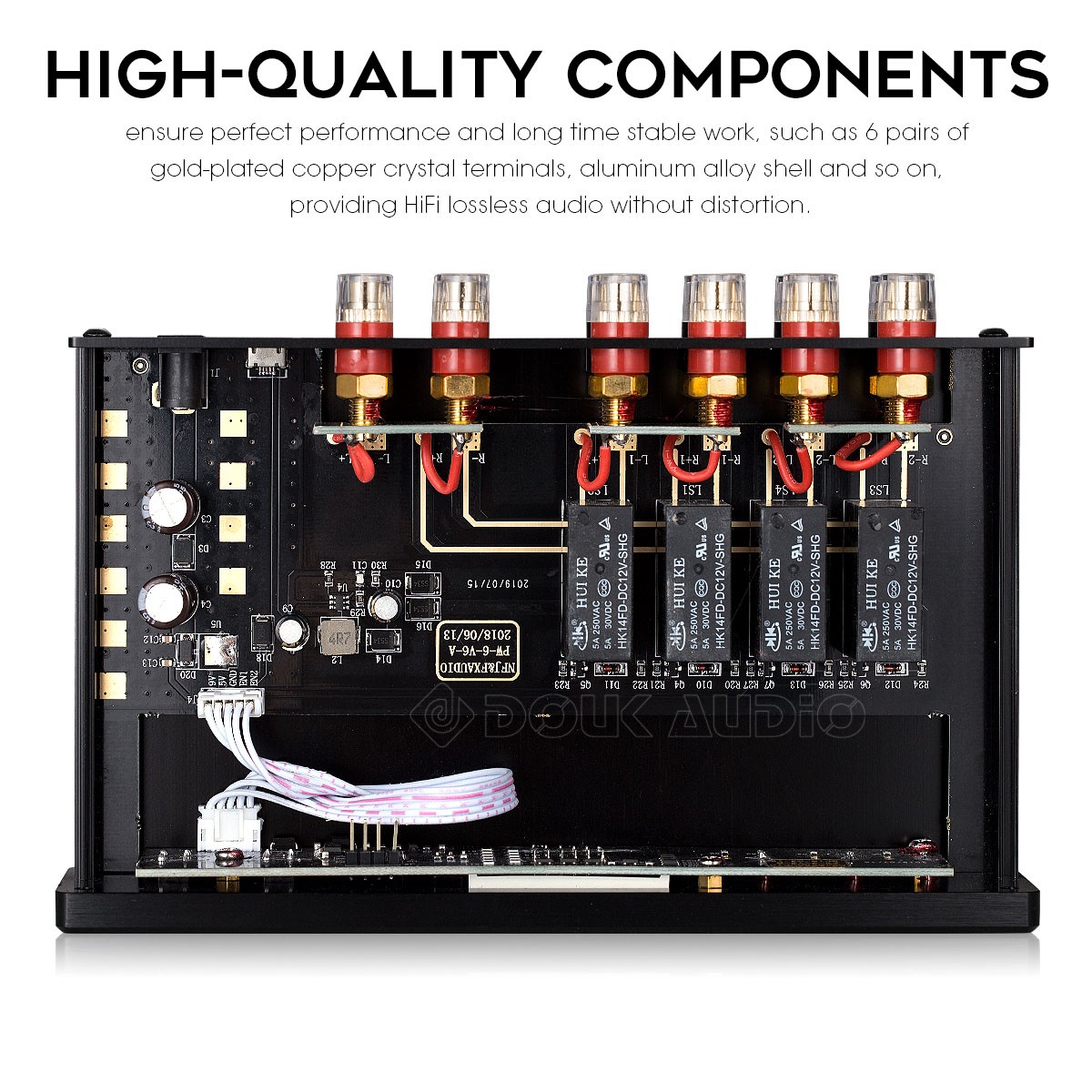 2-Way Stereo Audio A/B Spiltter Speaker Amplifier Switcher Box Selector Remote