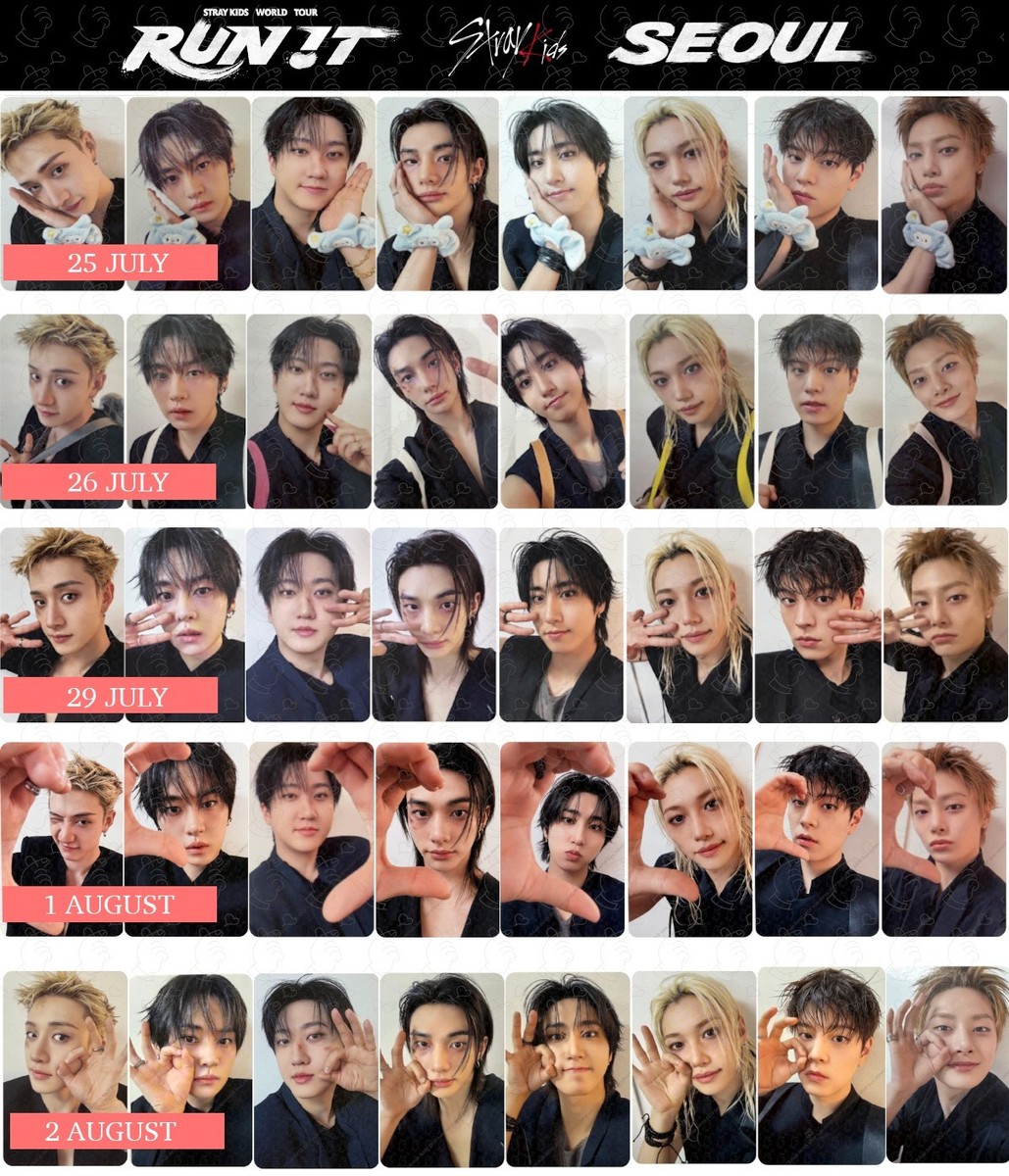 Stray Kids World Tour RUN IT Seoul STAY ZONE Official Photocard