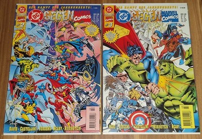 DC Gegen Marvel #2+3 [Crossover Dino Comics 1996/Mit 2 großen Poster-Teilen) Z0-