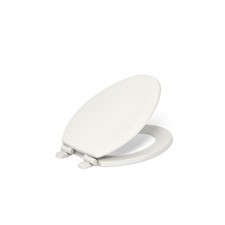 Toilet Seat Elongated Quiet Close Soft Biscuit Wood KOHLER K-20466-96