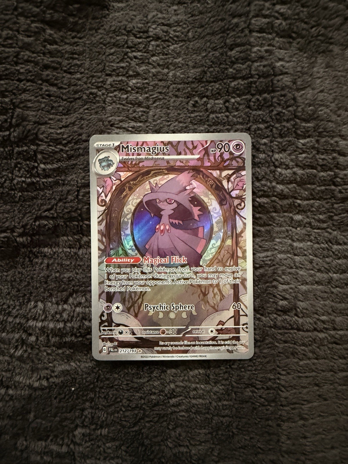 Mismagius 212/193 Sv02 Paldea Evolved Illustration Rare Holo Pokémon Card TCG NM