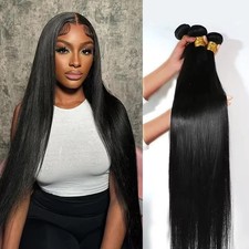 16A Brazilian Straight Hair Bundles Natural Black 100 Remy Human Hair