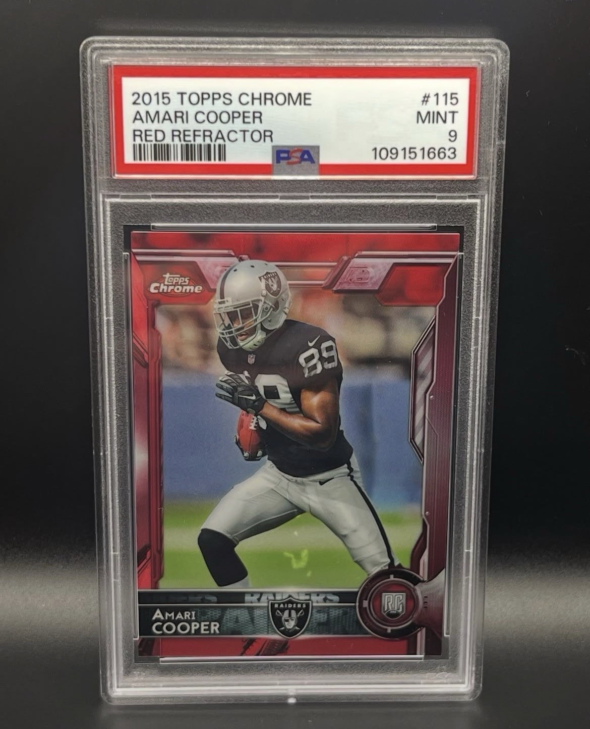 2015 Topps Chrome Amari Cooper Red Refractor PSA 9 23/25 Raiders Cowboys