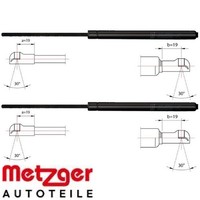 2X Gasfeder FüR Koffer-/Laderaum Metzger 2110297 DäMpfer GasdäMpfer