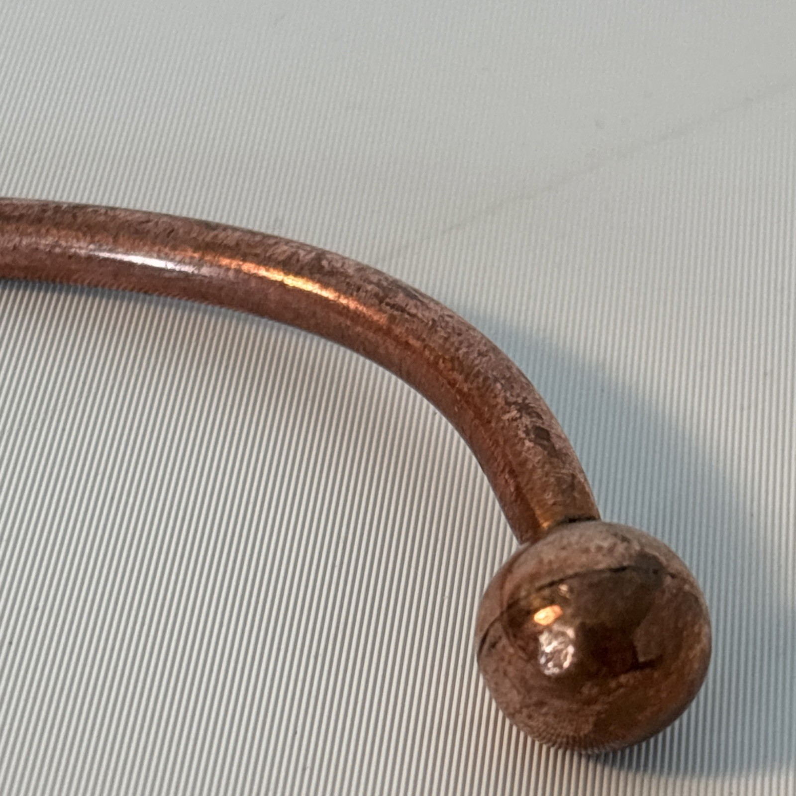 Solid Copper Bracelet With Ball Ends Pre-Owned Vi… - image 13