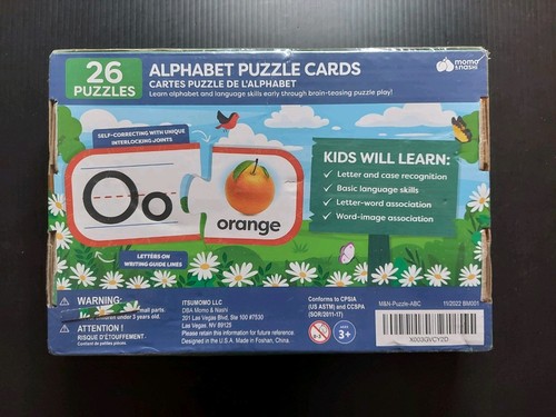 Alphabet Puzzle Cards Game for Kindergarten - 26 Pairs Self-Correcting Cards - Picture 5 of 5