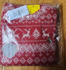 NWT Baby Gap Red Fairisle Reindeer Tree Winter Christmas Pajamas Unisex 3 yrs