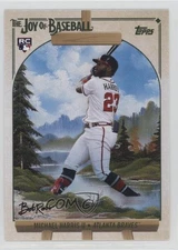 2023 X Bob Ross The Joy of Baseball Easel Canvas Michael Harris II #37 Rookie RC