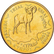 Chypre, 10 Euro Cent, Essai-Trial, 2003, Laiton, SPL+
