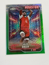 JALEN GREEN 2025 TOPPS CHROME REFRACTOR #199 ROCKETS BASKETBALL Green
