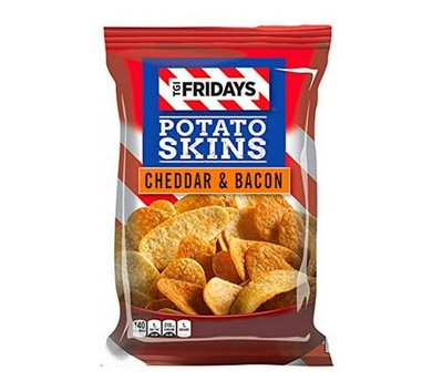 TGI Friday's Cheddar Bacon Potato Skins Snack Chips 4oz Pack of 4