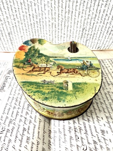 Vintage Original Advertising Huntley & Palmers Biscuit Tin Artist’s Palette - Picture 3 of 20