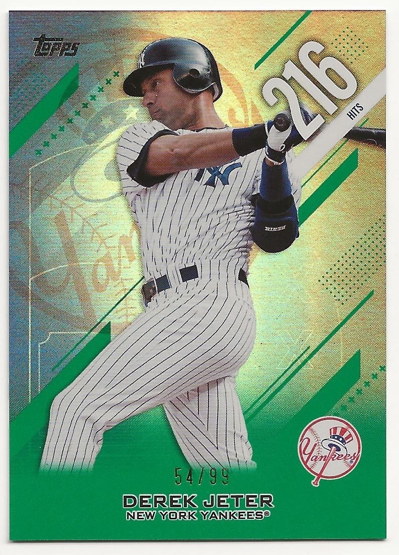 2026 Topps Series 2 Derek Jeter 54/99 Crooked Numbers Green #CN-20