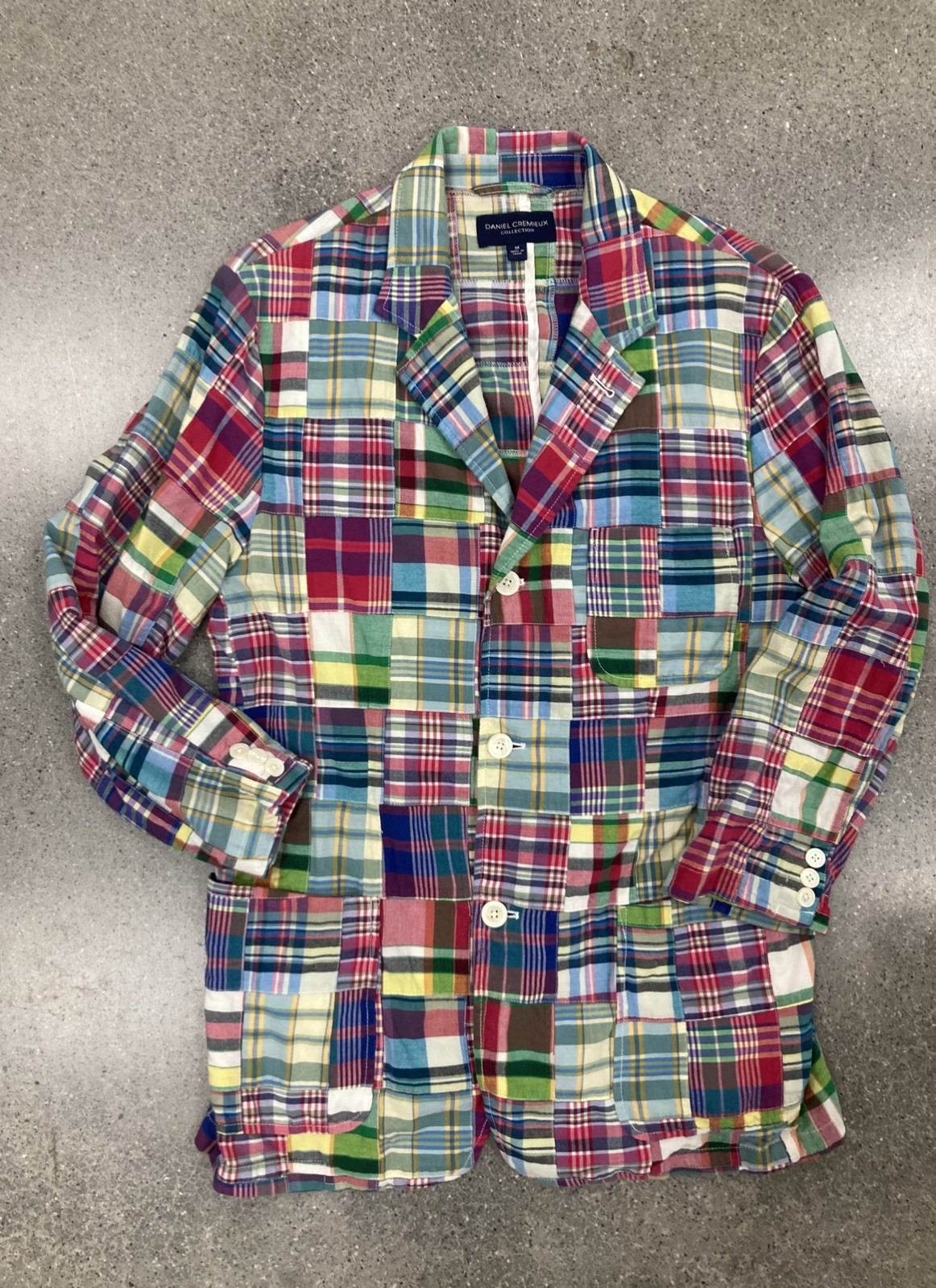 Daniel Cremieux Madras Plaid Patchwork  Cotton Ja… - image 12