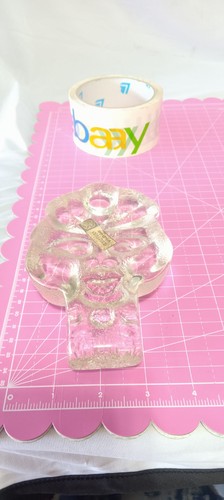 Rare Abstract Modernist Totem Crystal Glass Face Skruf Sculpture / Lars Hellsten - Picture 2 of 5