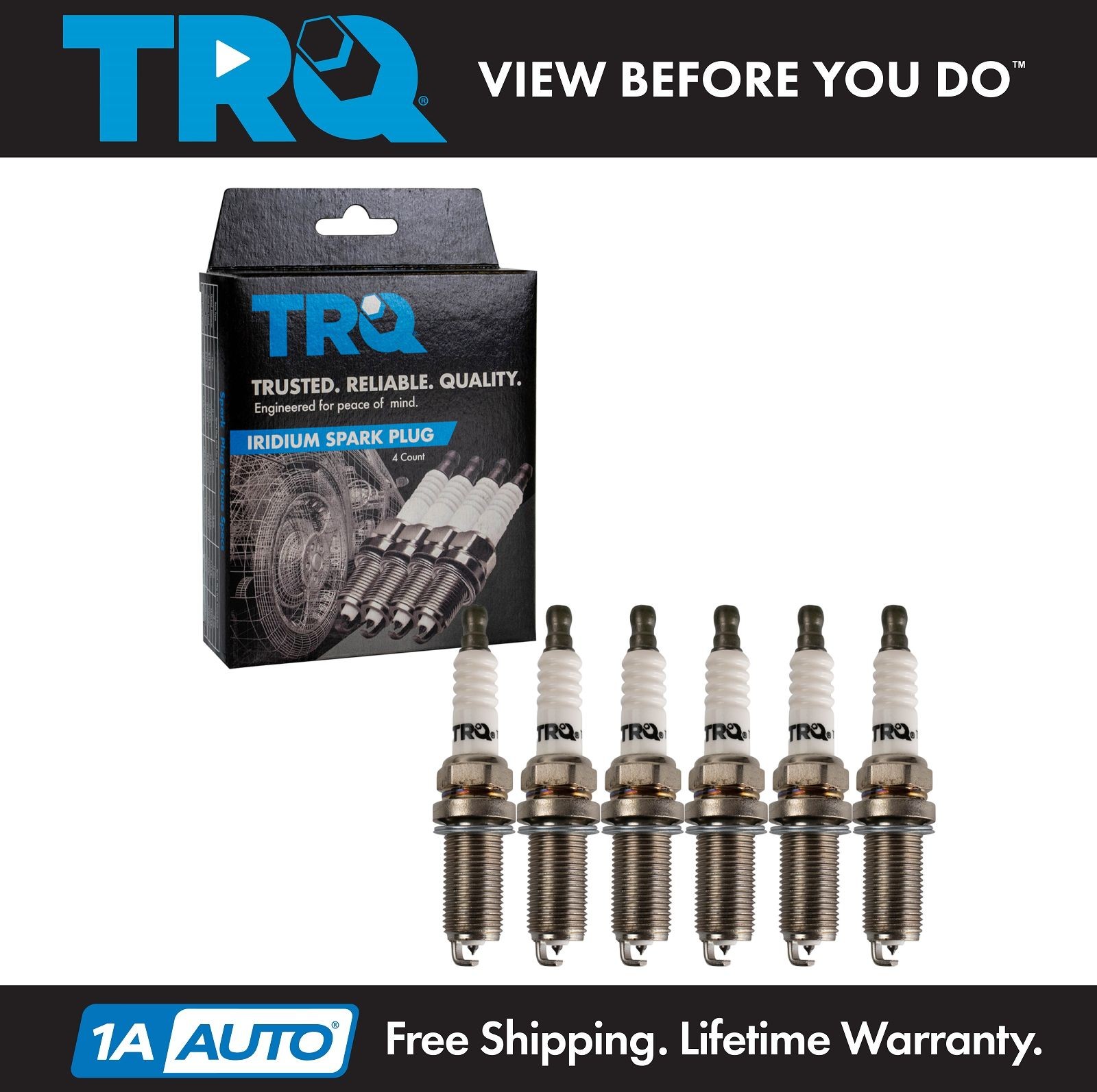 TRQ Iridium Spark Plugs Engine Tune Up Ignition Kit 6 Piece Set New