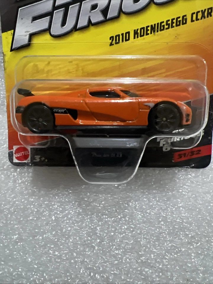 Nuevo 2017 Mattel 2010 Koenigsegg CCXR Rápido y Furioso ¡Muy raro! #R1 escala 1:55 Foto 2 de 4