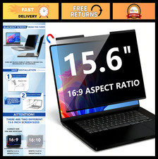 15.6" Magnetic Laptop Privacy Screen Filter - Anti-Glare, Blue Light Shield, Rem