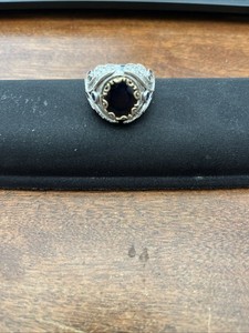 14k Large Mens White Gold Ring 17.2 Grams Total Ring Weight Size 10.5
