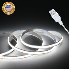 Led Strip Lights, 5V USB LED Lighting COB Short LED Strip Light White Flexible N