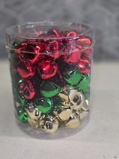 Christmas crafts metal Jingle bells 75 pcs 2 cm 0.79in Red Green Gold
