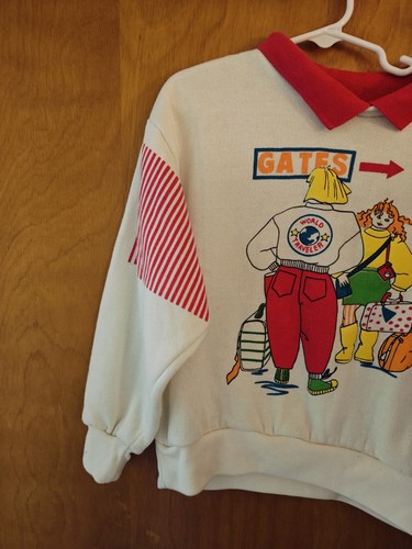 Belles By Dijon Sweatshirt Vibrant Travel Theme Girl's Size 7 - Picture 2 of 7
