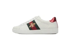 Gucci Ace Leather bee-printed men's sneakers