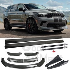 For Dodge Durango Srt Carbon Fiber Front Rear Bumper Lip Side Skirtstrut Rods