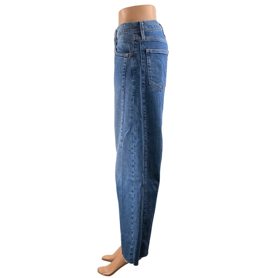 Pantalones de mezclilla holgados holgados de cintura alta azul al tobillo Gap Stride talla 28 Foto 2 de 4