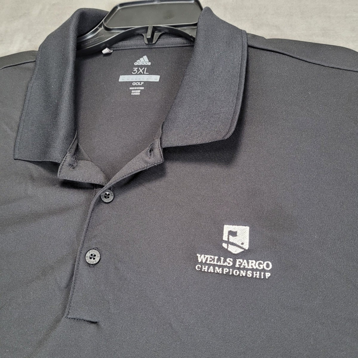 あpedestal japan polo Adidas Golf Mens 3XL Black Wells Fargo Championship Polo Shirt
