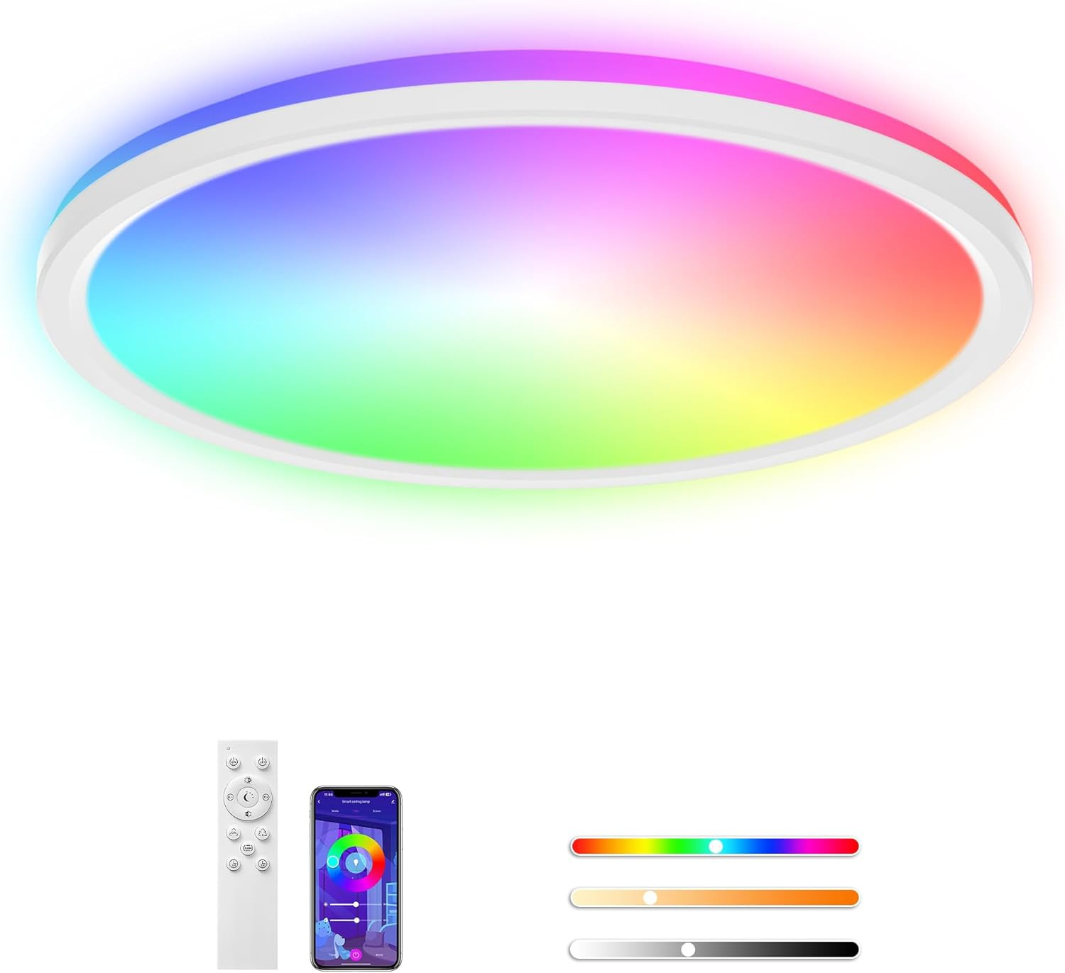 Plafoniera LED 24W Dimmerabile 2400Lm Controllo Remoto 2.4G