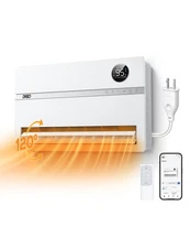 Dreo WH729S 1500W Smart Wall-Mounted Space Heater, 120° Oscillation, Thermostat,
