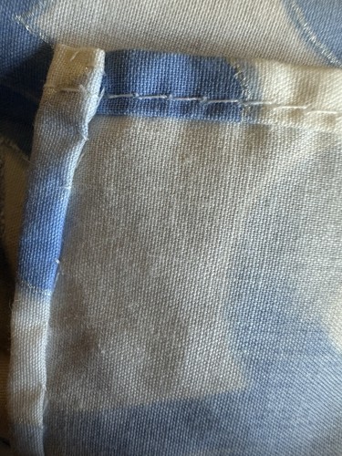 Natori Twin Bed Skirt Luxury Cotton Blue White Scroll French Country Coastal USA - Picture 24 of 24